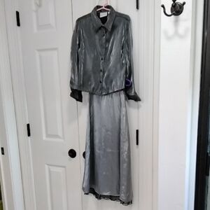 Elegant Silver Two-Piece Set